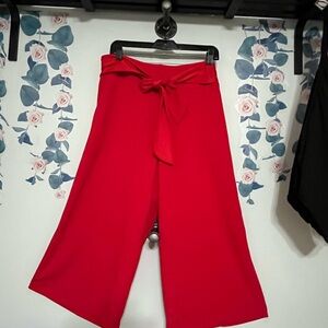 Red Women's Culottes-Perfect for Valentines Day.